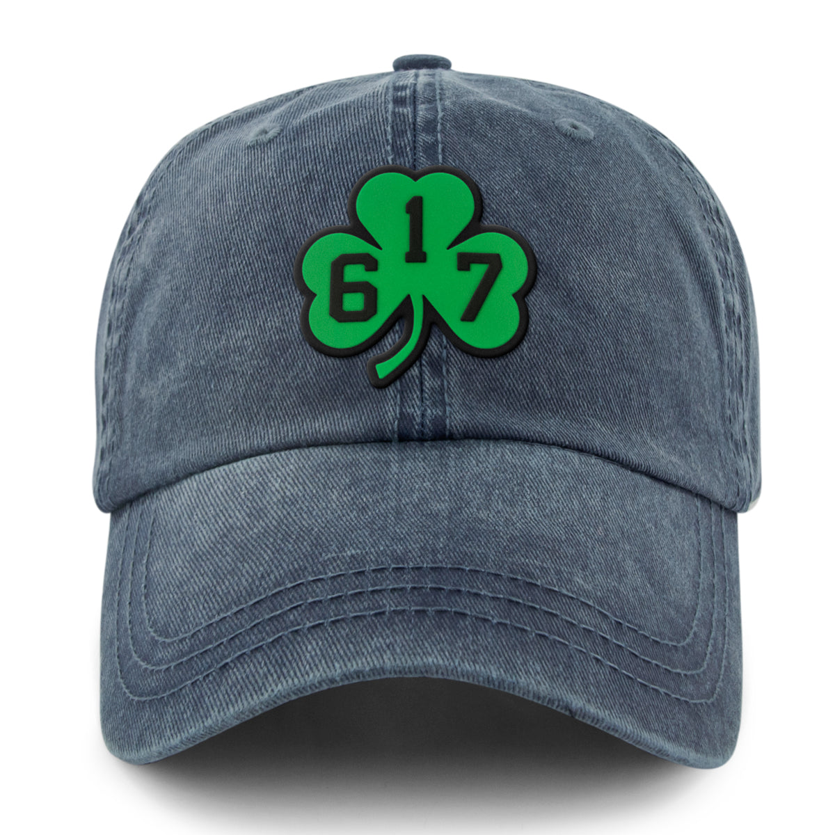 617 Shamrock PVC Patch Washed Dad Hat - Chowdaheadz