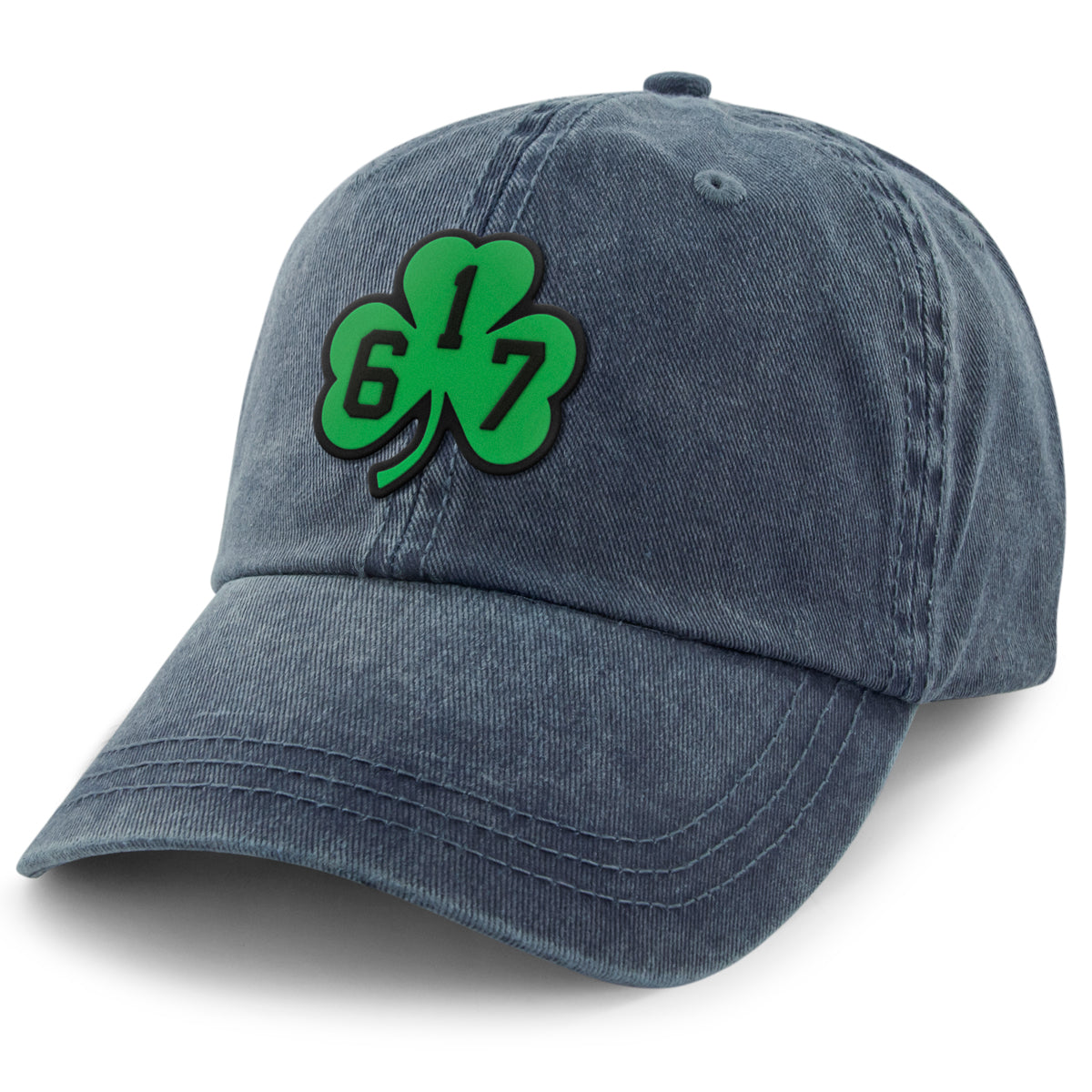 617 Shamrock PVC Patch Washed Dad Hat - Chowdaheadz