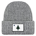 Vintage Maine Flag PVC Chunky Knit Winter Hat - Chowdaheadz