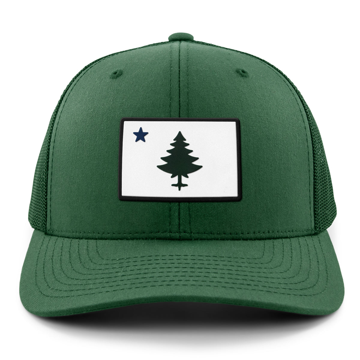 Retro Maine Flag PVC Classic Snapback Trucker Hat - Chowdaheadz
