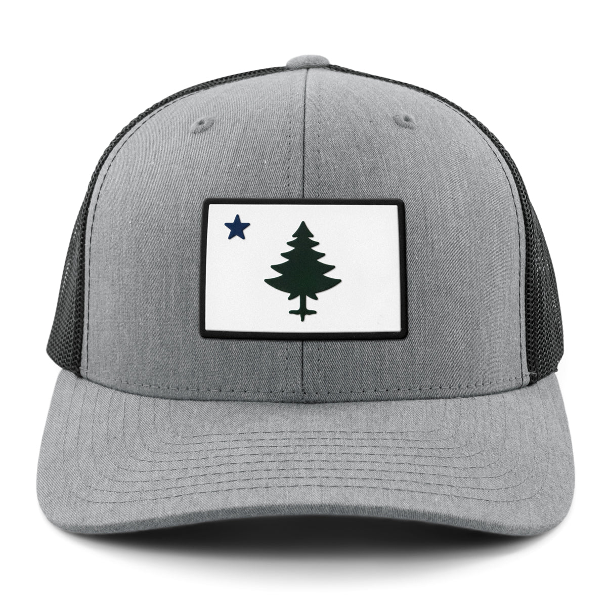Retro Maine Flag PVC Classic Snapback Trucker Hat - Chowdaheadz