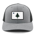 Retro Maine Flag PVC Classic Snapback Trucker Hat