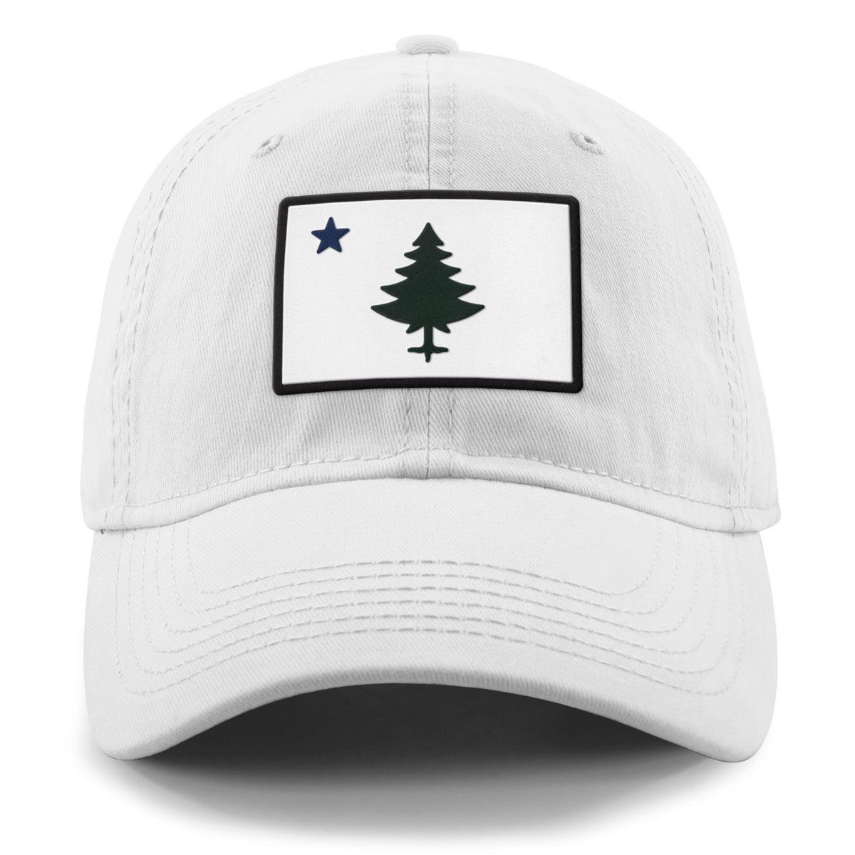 Vintage Maine Flag PVC Dad Hat