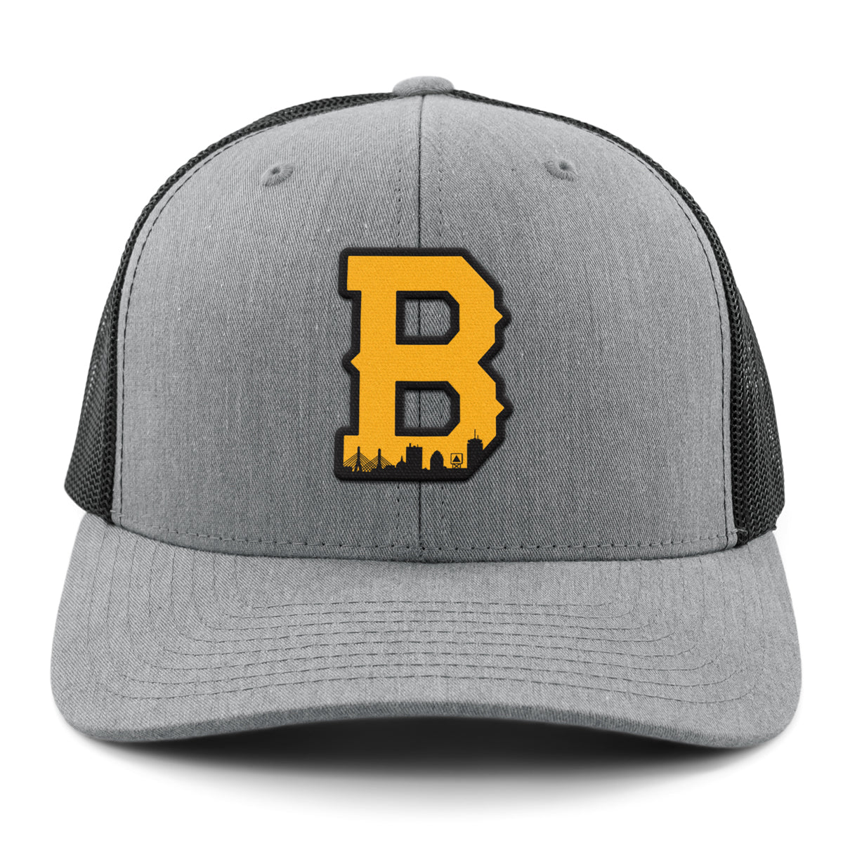 Boston B Skyline Black & Gold Classic Snapback Trucker Hat