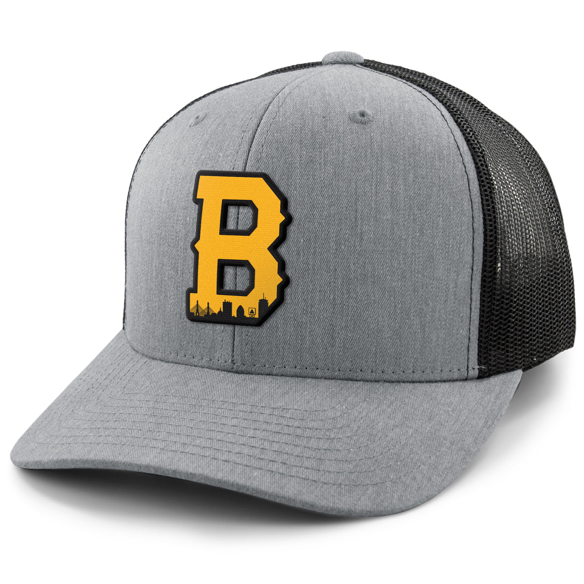 Boston B Skyline Black & Gold Classic Snapback Trucker Hat