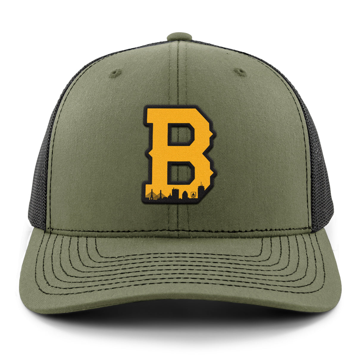 Boston B Skyline Black & Gold Classic Snapback Trucker Hat