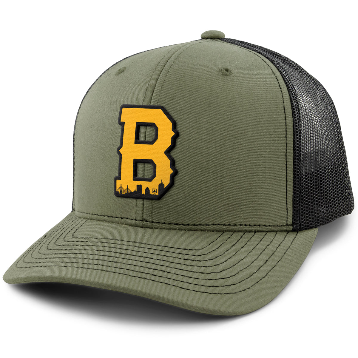 Boston B Skyline Black & Gold Classic Snapback Trucker Hat