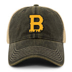 Boston B Skyline Black & Gold Dirty Water Trucker Hat