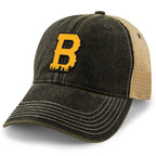 Boston B Skyline Black & Gold Dirty Water Trucker Hat