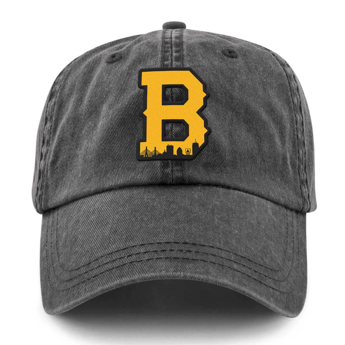 Boston B Skyline Black & Gold Washed Dad Hat - Chowdaheadz