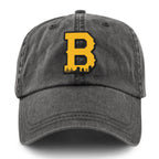 Boston B Skyline Black & Gold Washed Dad Hat