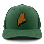 Maine State Wood Grain Patch Classic Snapback Trucker Hat
