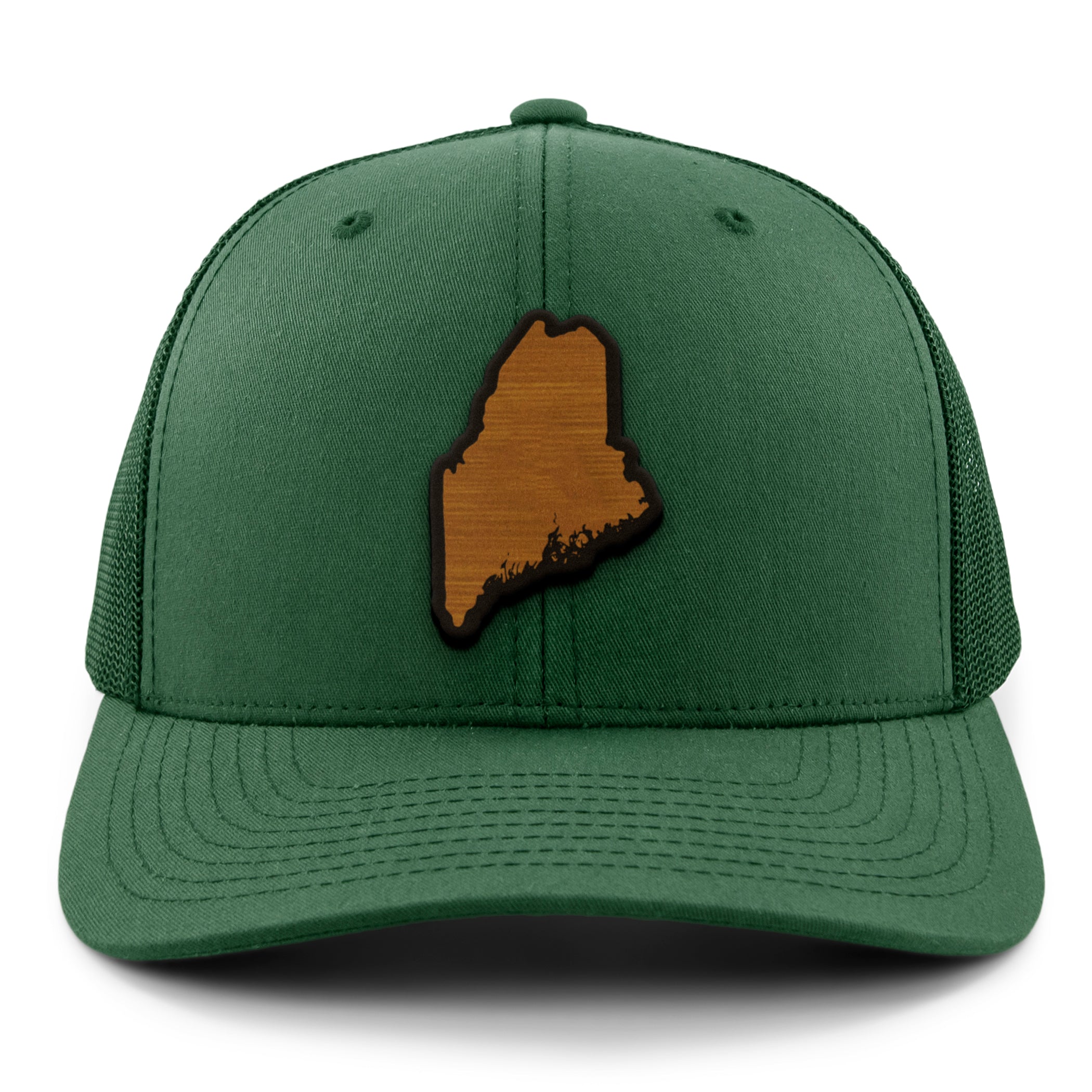 Maine State Wood Grain Patch Classic Snapback Trucker Hat
