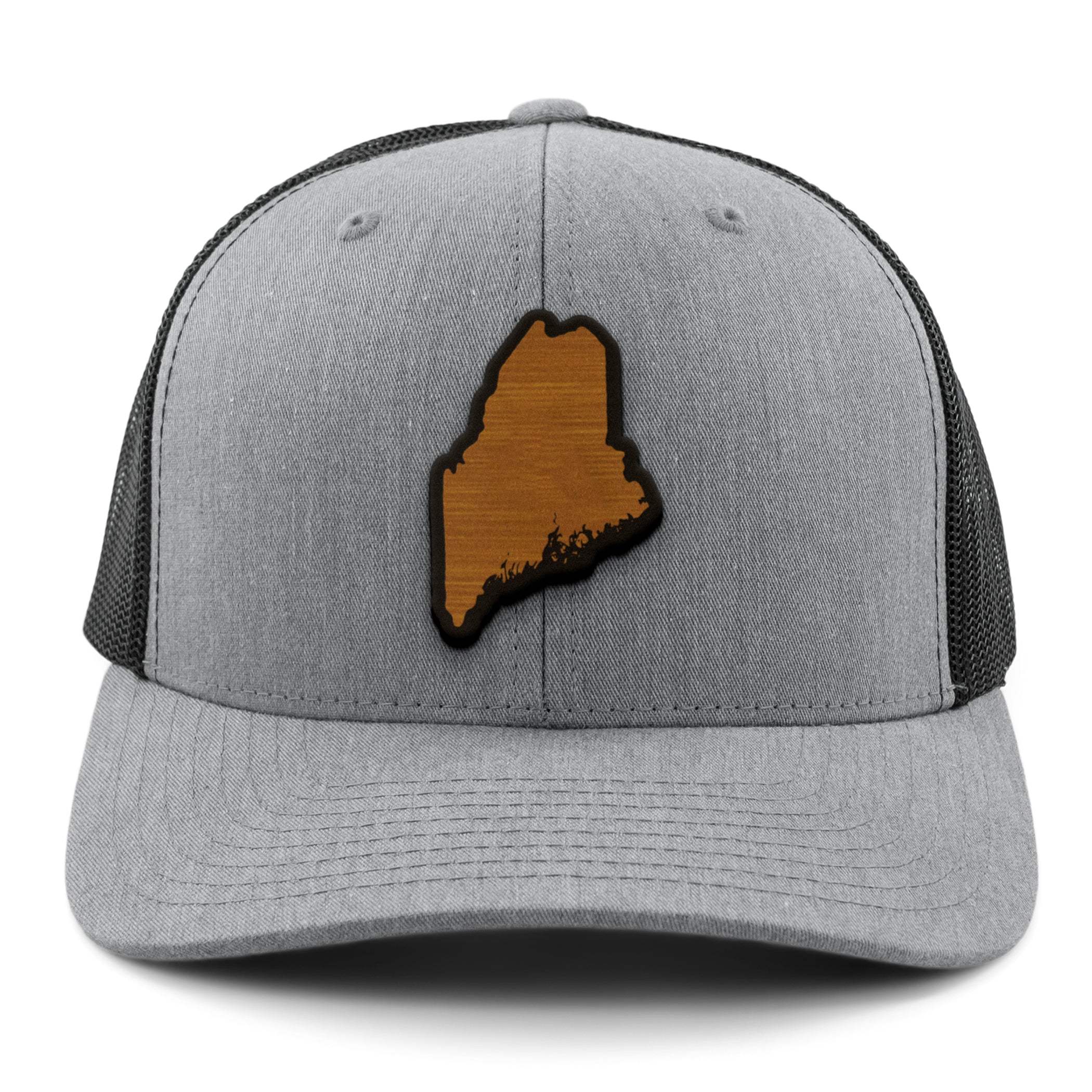 Maine State Wood Grain Patch Classic Snapback Trucker Hat