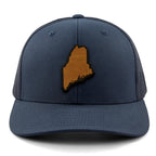 Maine State Wood Grain Patch Classic Snapback Trucker Hat
