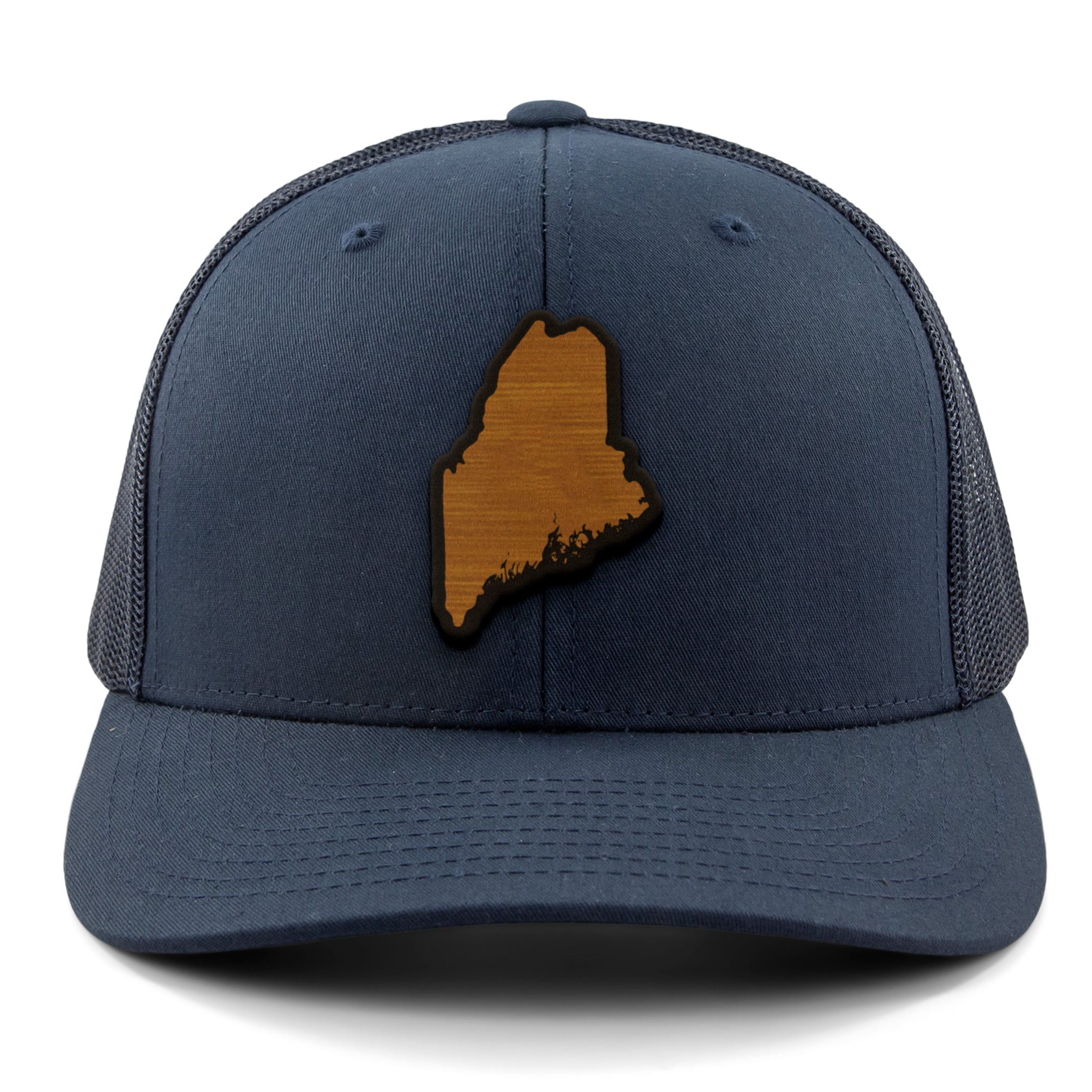 Maine State Wood Grain Patch Classic Snapback Trucker Hat