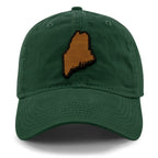 Maine State Wood Grain Patch Dad Hat