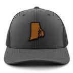 Rhode Island State Wood Grain Patch Classic Snapback Trucker Hat