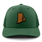 Rhode Island State Wood Grain Patch Classic Snapback Trucker Hat