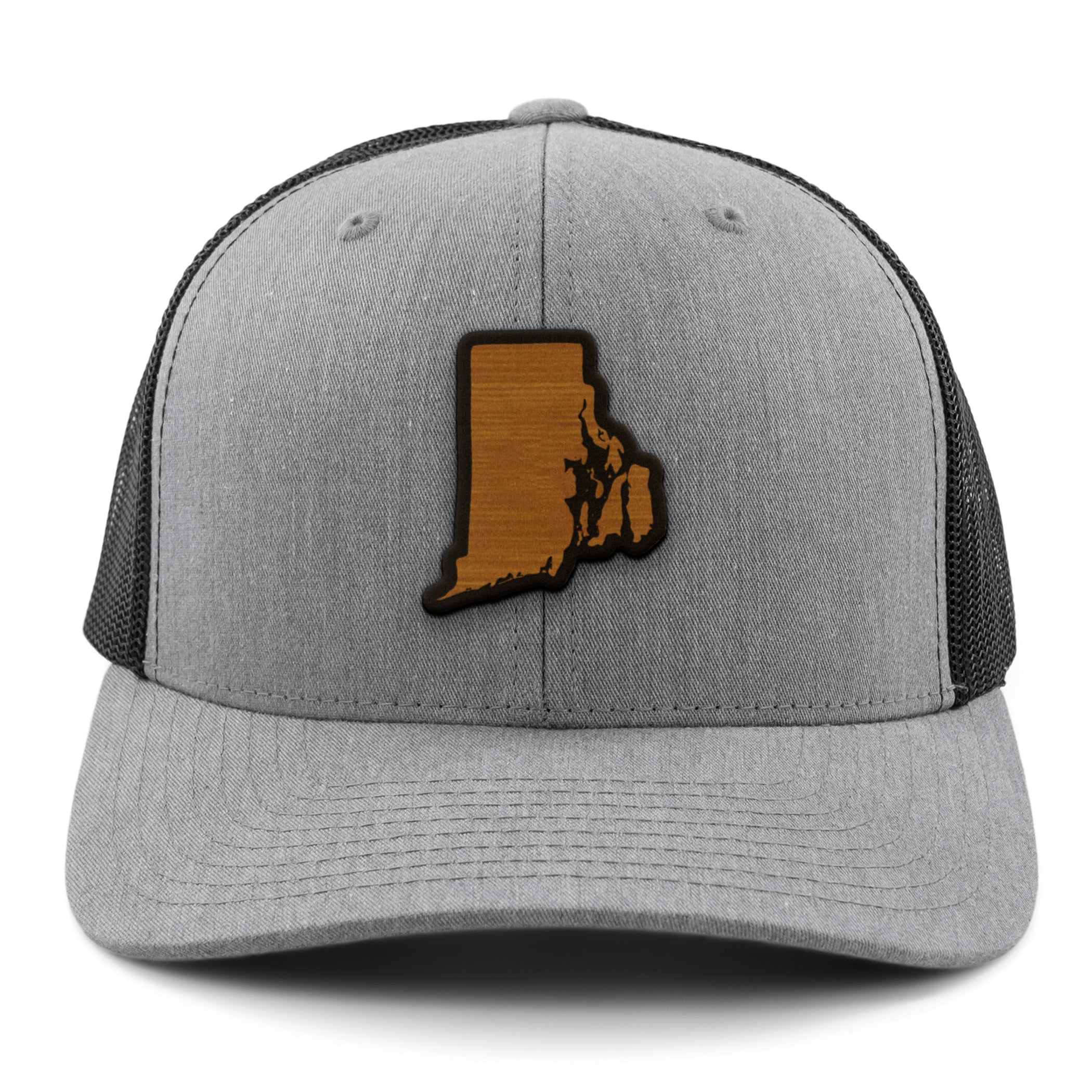 Rhode Island State Wood Grain Patch Classic Snapback Trucker Hat