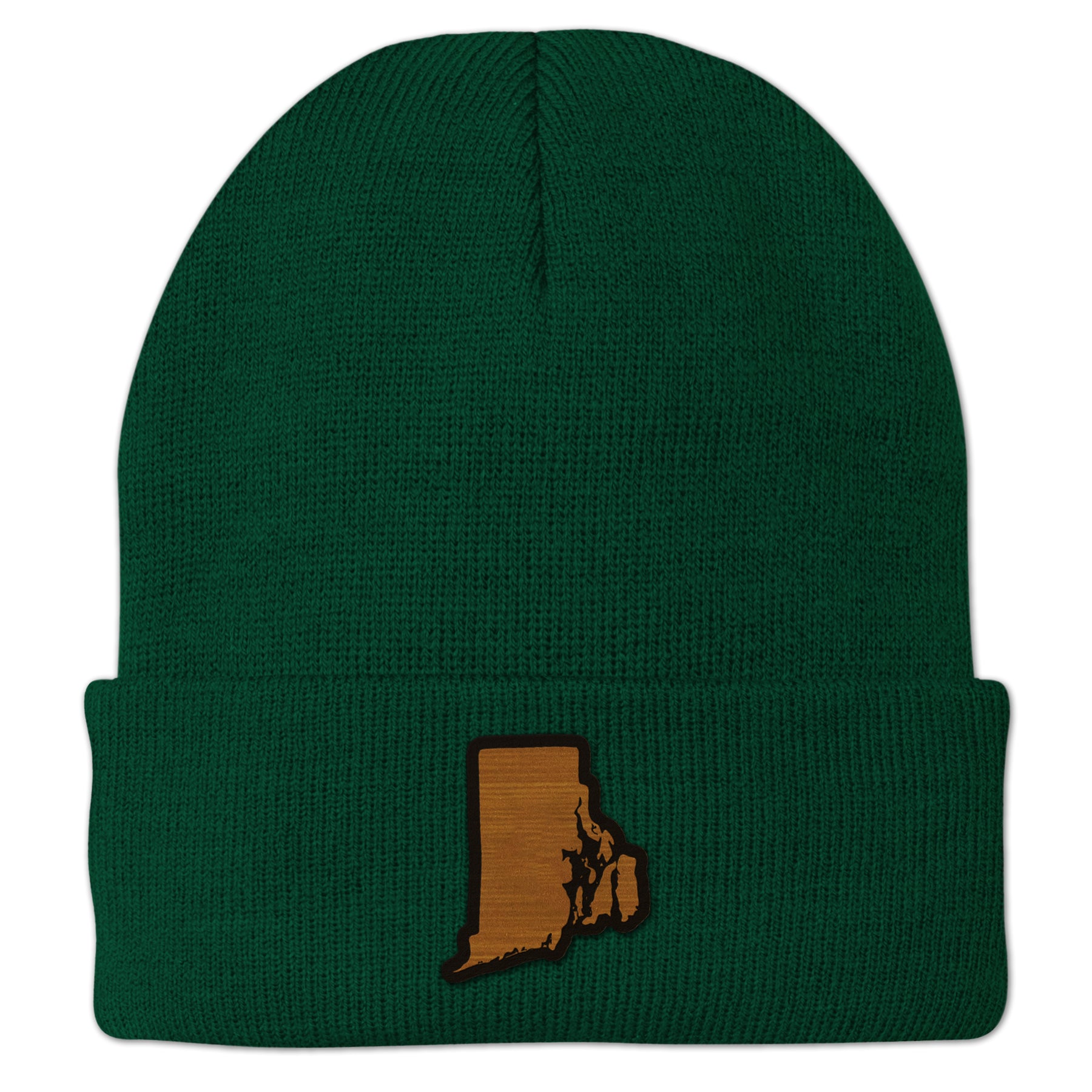 Rhode Island State Wood Grain Patch Cuff Knit