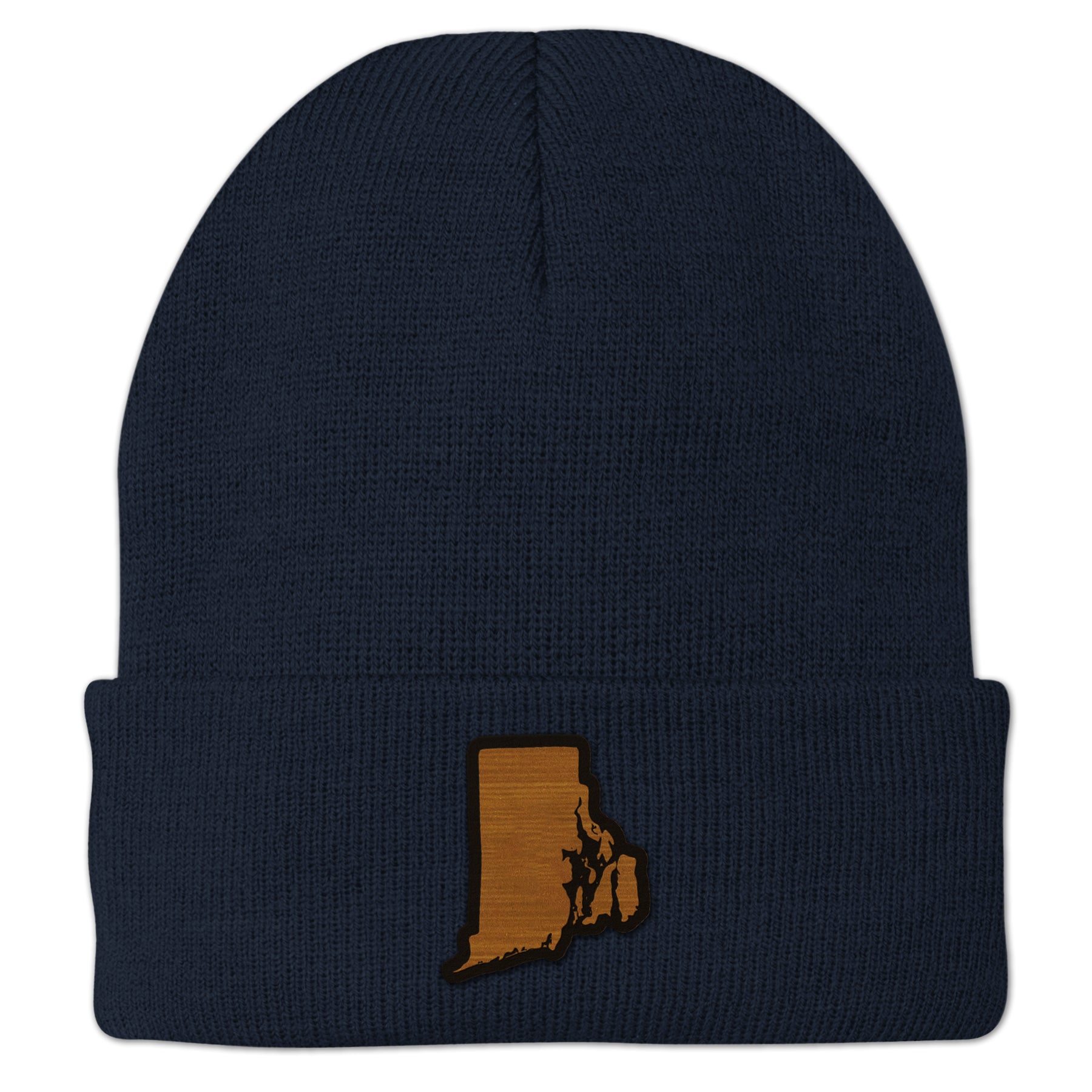 Rhode Island State Wood Grain Patch Cuff Knit