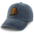 Rhode Island State Wood Grain Washed Dad Hat - Chowdaheadz