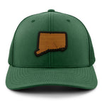 Connecticut State Wood Grain Patch Classic Snapback Trucker Hat