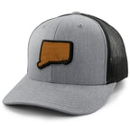 Connecticut State Wood Grain Patch Classic Snapback Trucker Hat
