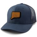 Connecticut State Wood Grain Patch Classic Snapback Trucker Hat