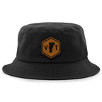 Vermont State Sign Wood Grain Patch Bucket Hat