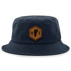 Vermont State Sign Wood Grain Patch Bucket Hat