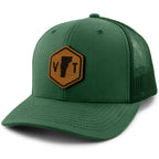 Vermont State Sign Wood Grain Patch Classic Snapback Trucker Hat