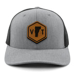 Vermont State Sign Wood Grain Patch Classic Snapback Trucker Hat