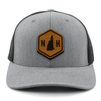 New Hampshire State Sign Wood Grain Patch Classic Snapback Trucker Hat