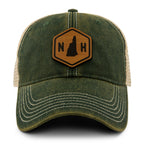 New Hampshire State Sign Wood Grain Patch Dirty Water Trucker Hat
