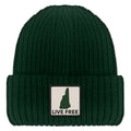 Live Free New Hampshire Printed Patch Chunky Knit Winter Hat - Chowdaheadz
