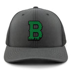 Boston B Green Skyline Classic Snapback Trucker Hat