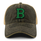 Boston B Green Skyline Dirty Water Trucker Hat