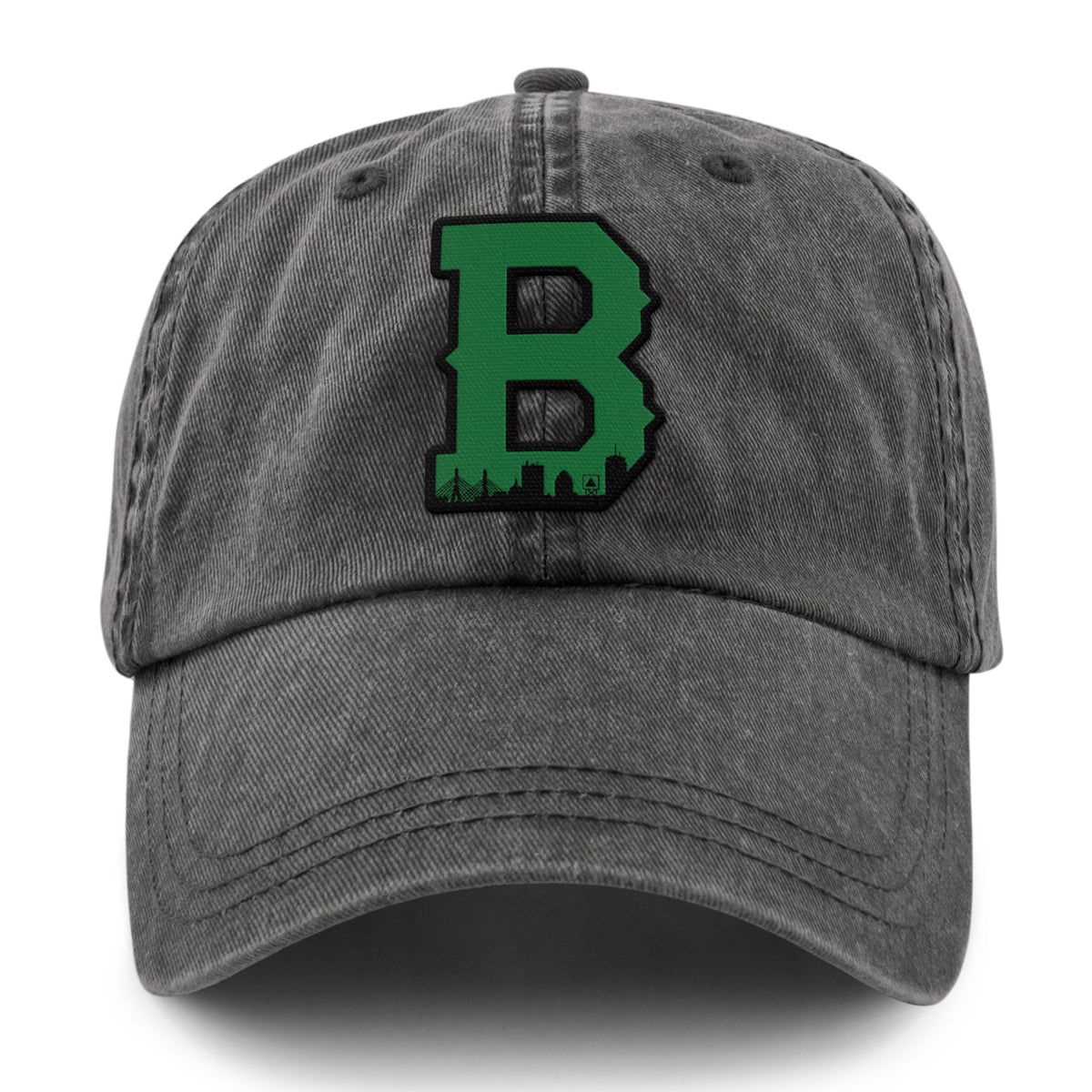 Boston B Green Skyline Washed Dad Hat - Chowdaheadz