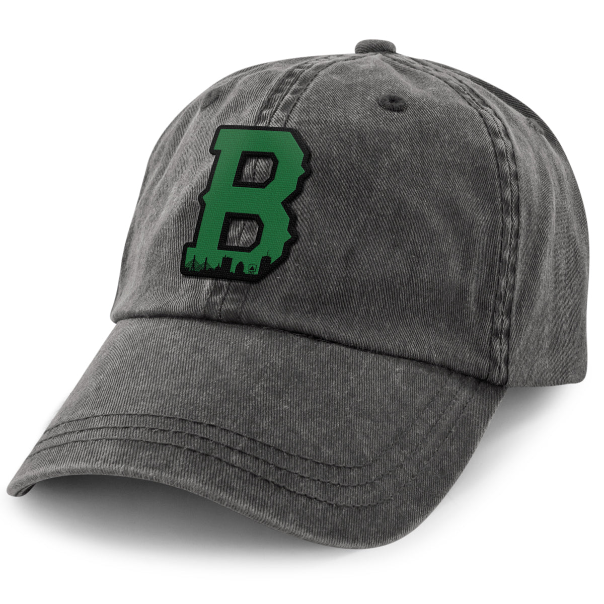 Boston B Green Skyline Washed Dad Hat - Chowdaheadz