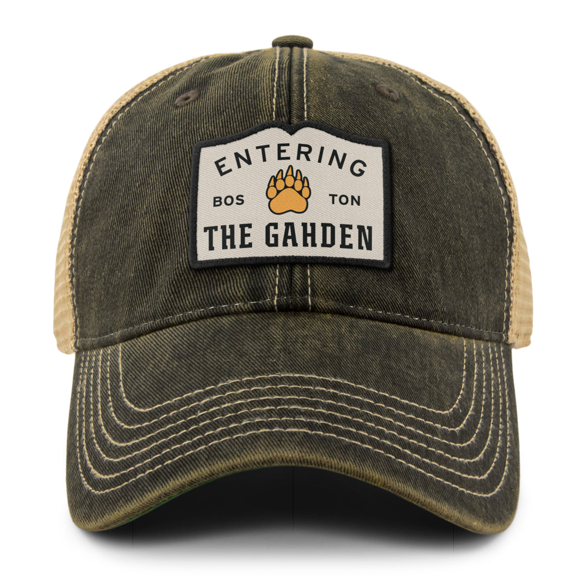 Entering The Gahden Bear Paw Patch Dirty Water Trucker Hat - Chowdaheadz