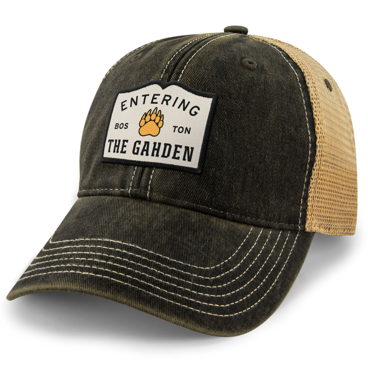 Entering The Gahden Bear Paw Patch Dirty Water Trucker Hat - Chowdaheadz