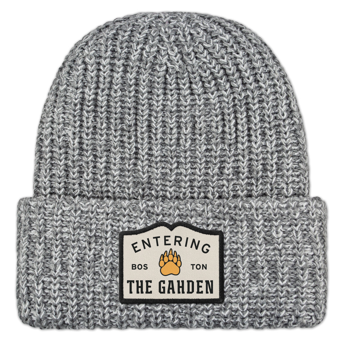 Entering The Gahden Paw Patch Chunky Knit Winter Hat - Chowdaheadz