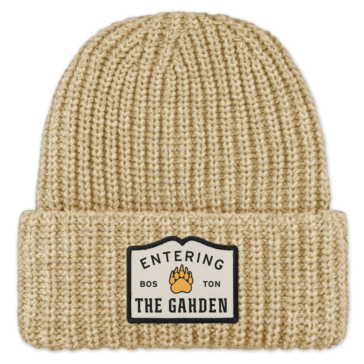 Entering The Gahden Paw Patch Chunky Knit Winter Hat - Chowdaheadz