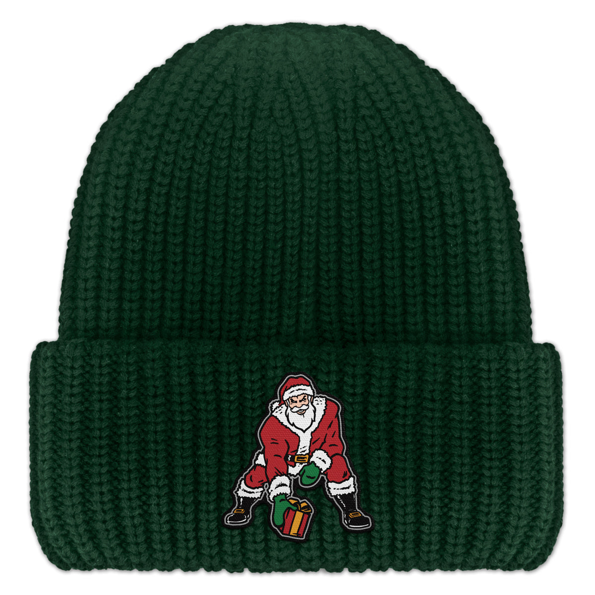Three Point Stance Santa Chunky Knit Winter Hat