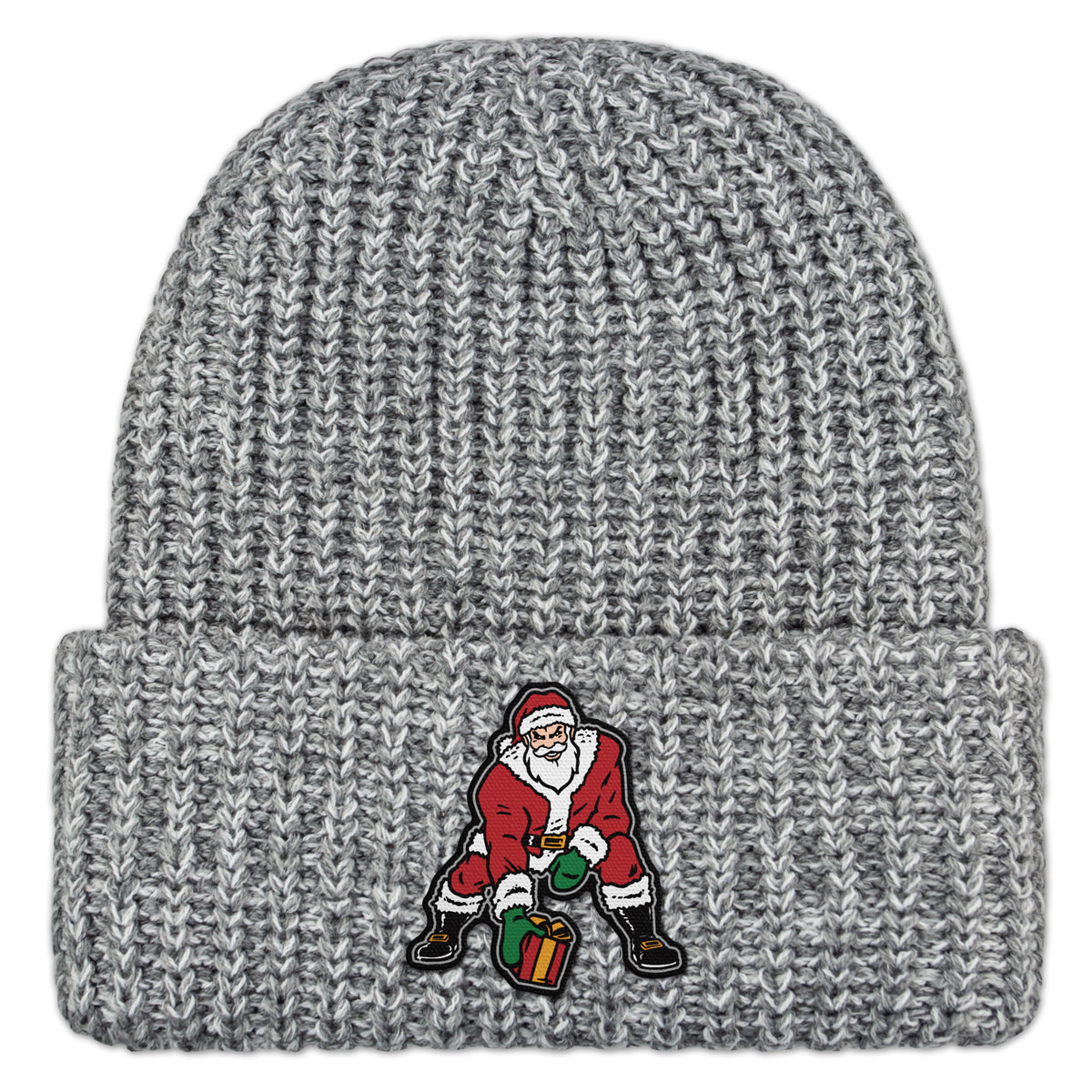 Three Point Stance Santa Chunky Knit Winter Hat