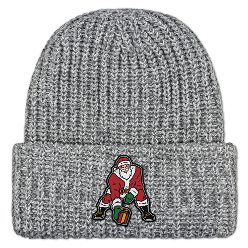Three Point Stance Santa Chunky Knit Winter Hat - Chowdaheadz