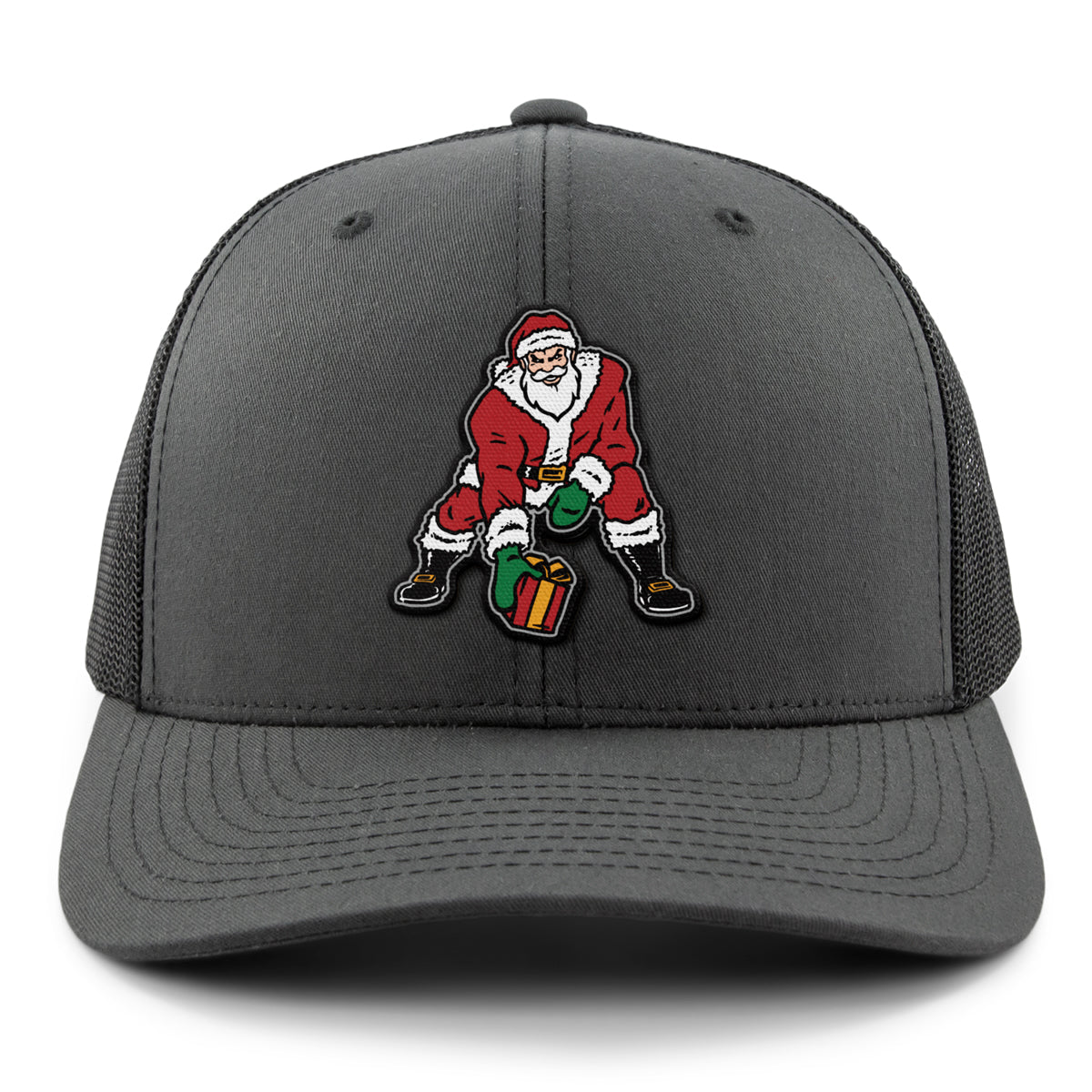 Three Point Stance Santa Classic Snapback Trucker Hat - Chowdaheadz