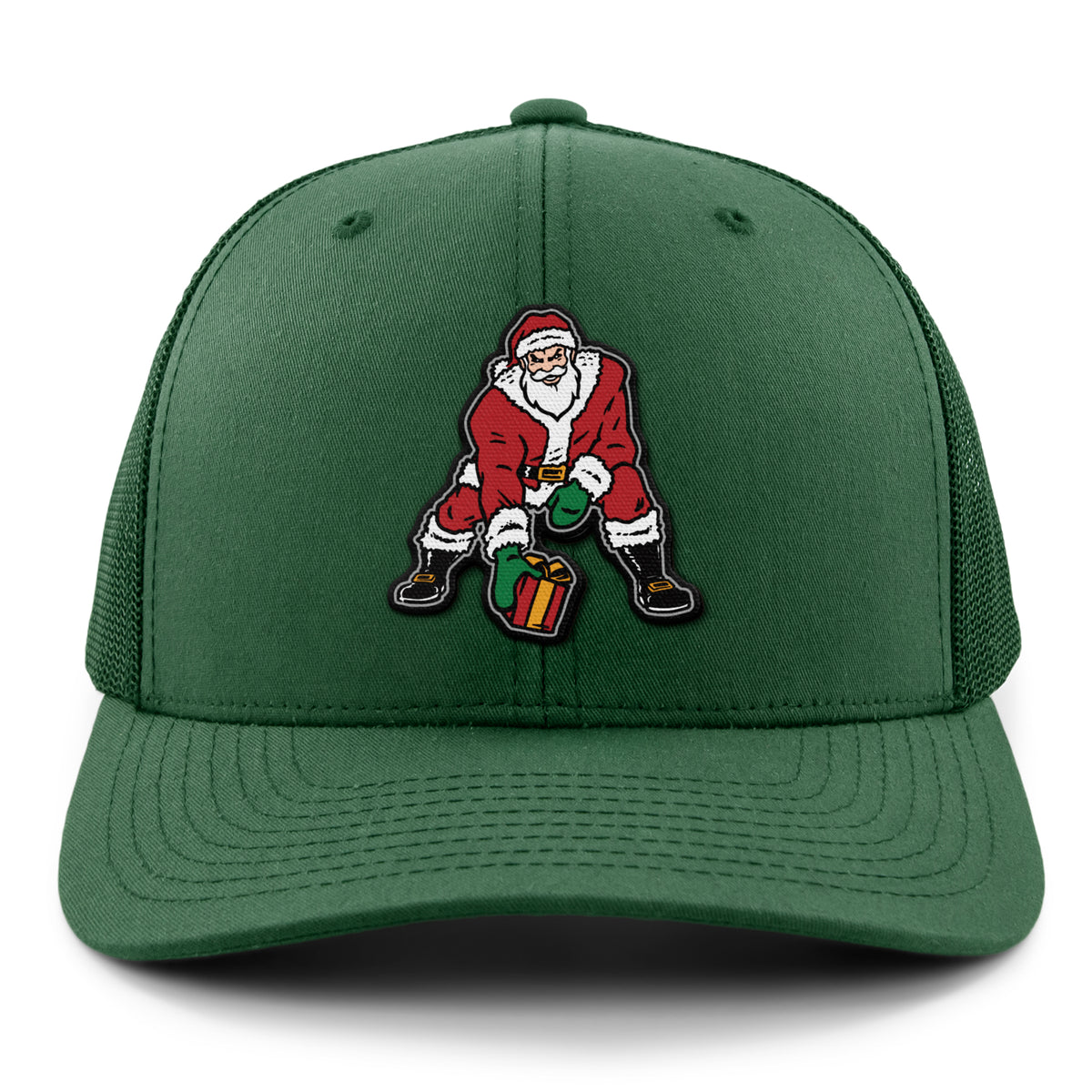 Three Point Stance Santa Classic Snapback Trucker Hat - Chowdaheadz